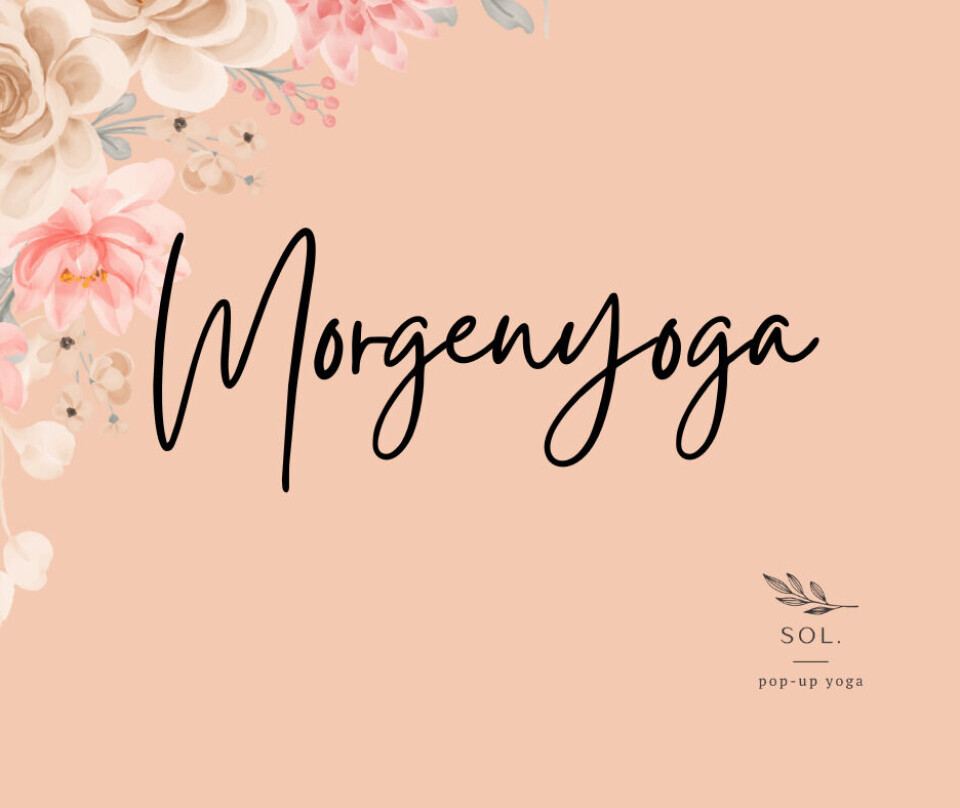 Morgenyoga Plakat med påskrift 'Morgenyoga'