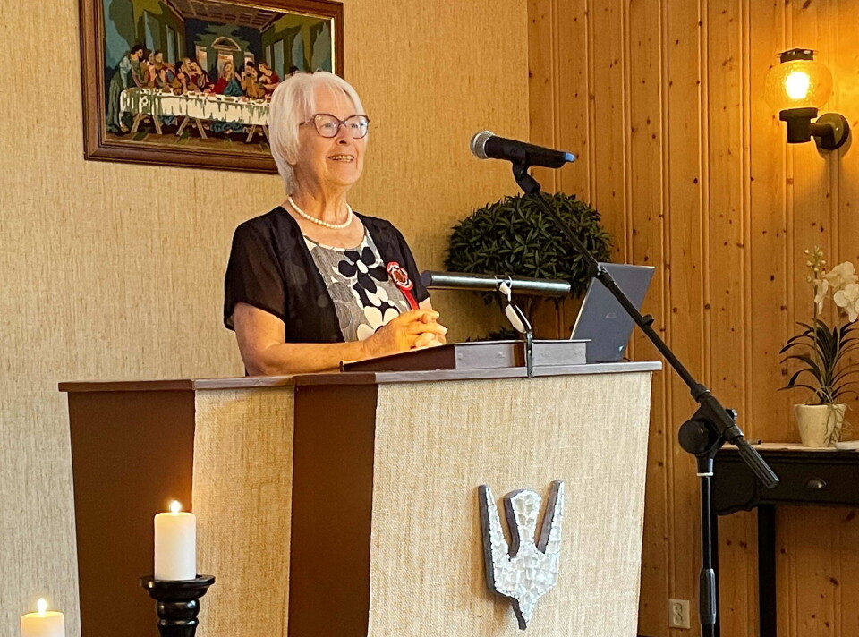 Anna Sæther leia festen på – nettopp - festleg vis. Foto Bernt Bøe