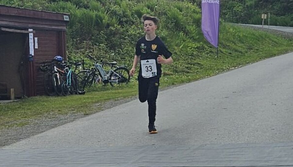 Vetle Jæger fra Skodje Il fikk nest beste tid på mandagens en km.