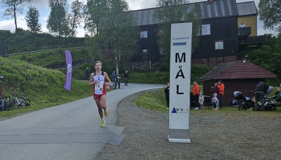 Sebastian Børset, Rindal IL, løp inn til andre beste tid.