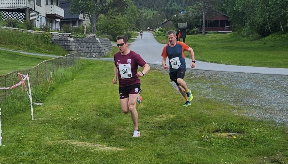 Morten Svinsås, Meldal Sportsklubb og Per Egil Heggset, Bøfjorden på vei inn til runding etter tre km.