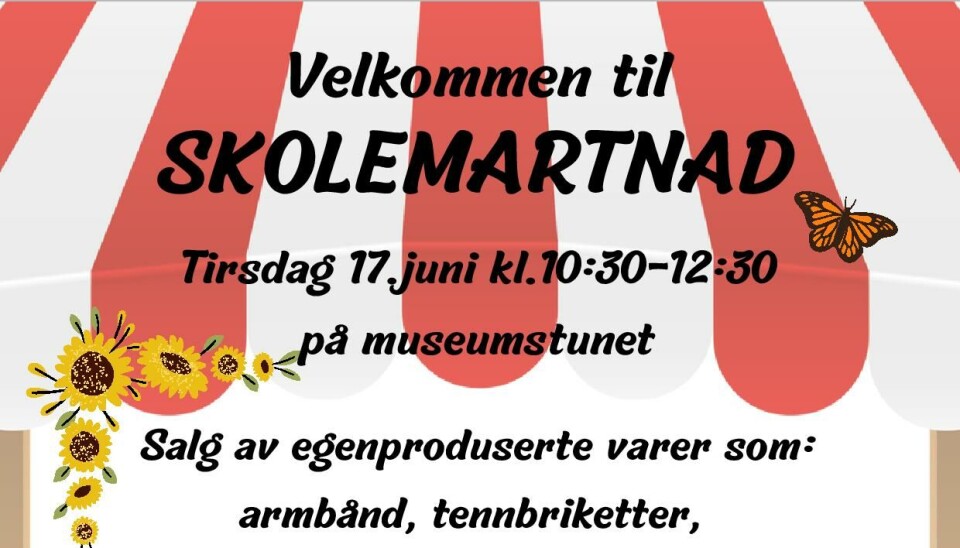 Skolemartnaden er flytta innendørs til Rindalshuset