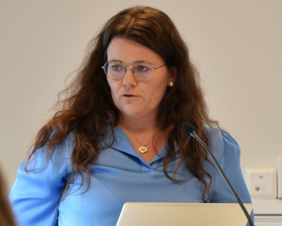 Line Flåtten (AP) Ei dame som snakker til en forsamling.