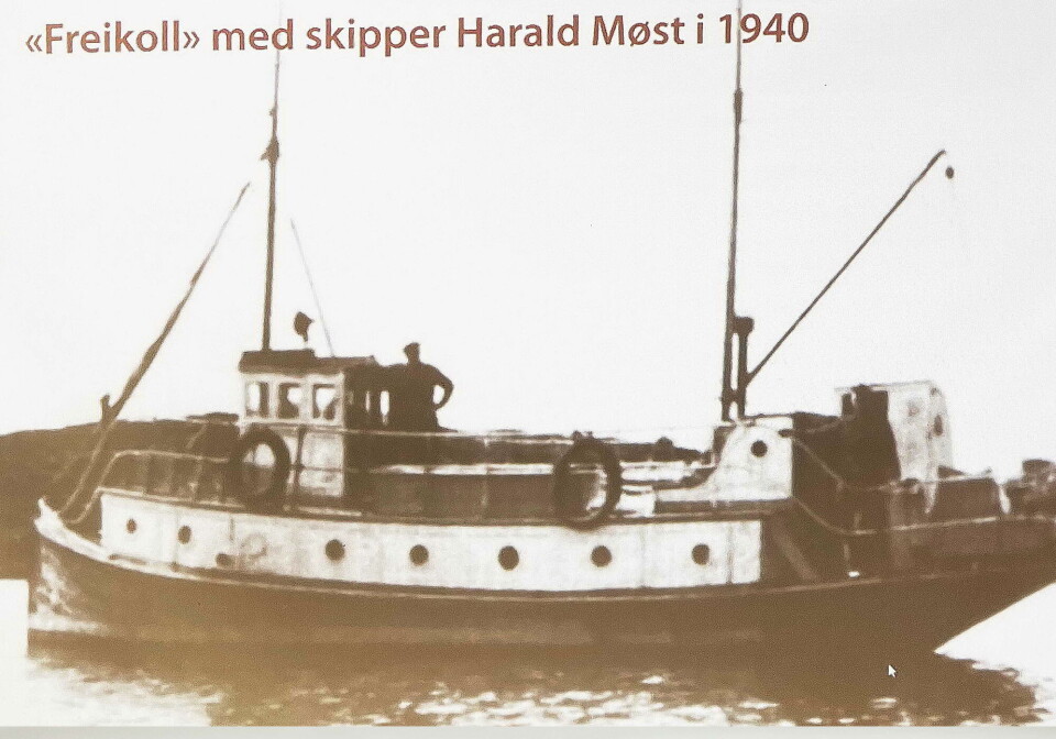 «Freikoll» var med i fluktplanene for konge og kronprins. Bilde av gammel båt