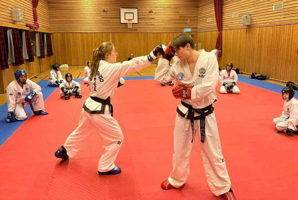 Jenny Listhaug og Kristian Gjersvold i sparringstrening.