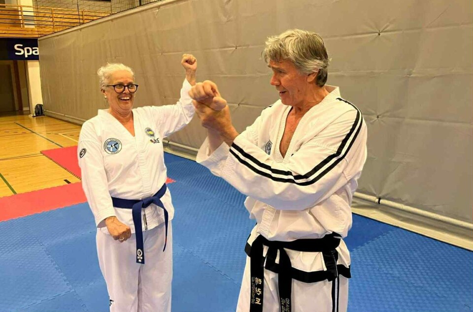 Eva Dahlen med Grandmaster Per Andresen på 60+ leir.