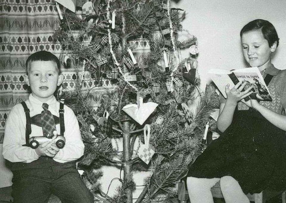 Også frå nyare tid finn ein mykje – her ein julekveld rundt 1950.