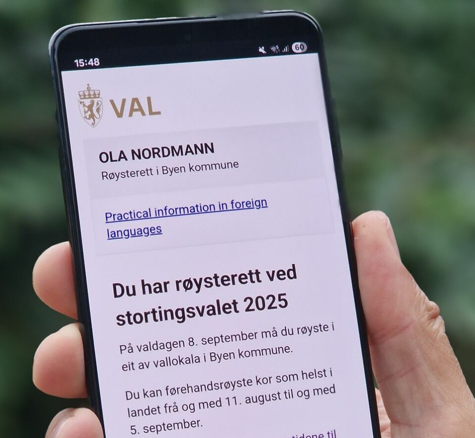 I disse dager får alle med stemmerett tilsendt et informasjonsbrev fra Valgdirektoratet Foto: Valgdirektoratet
