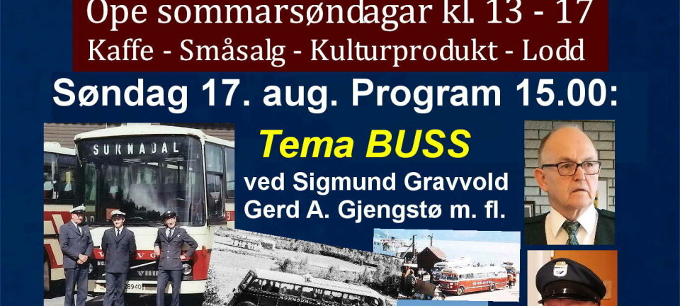 Tema buss søndag 17. august