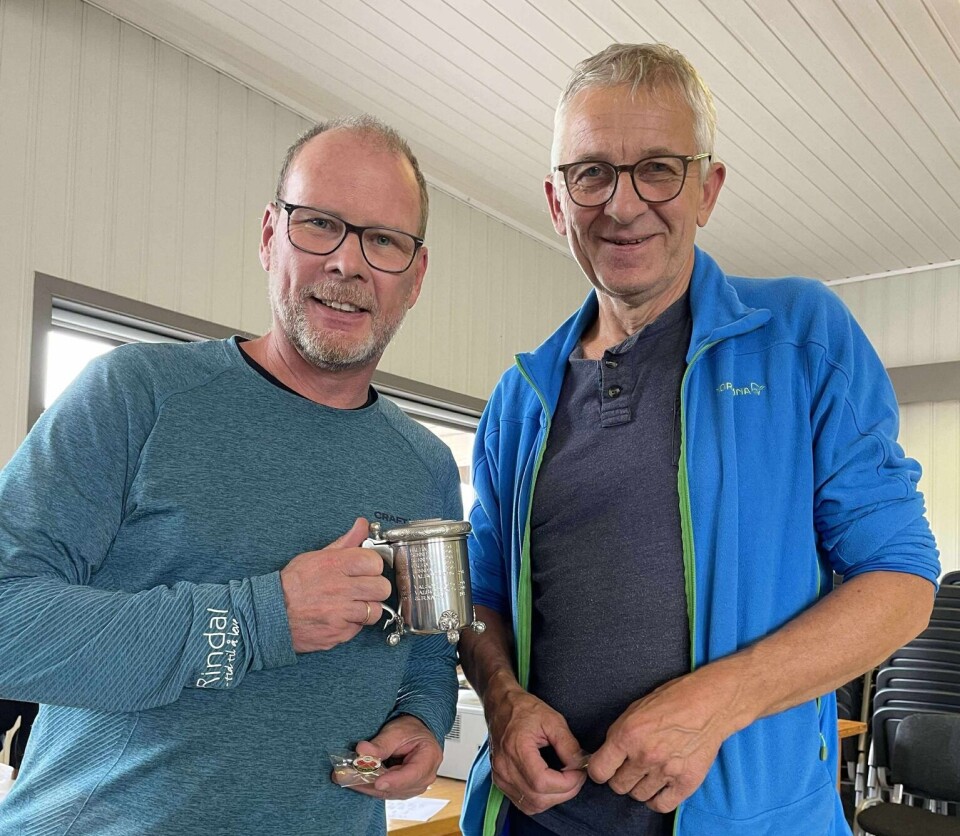 Mons Otnes og Ivar Maalen, Surnadal skytterlag, ble samlagsmestere på lagskytingen i klasse V55.