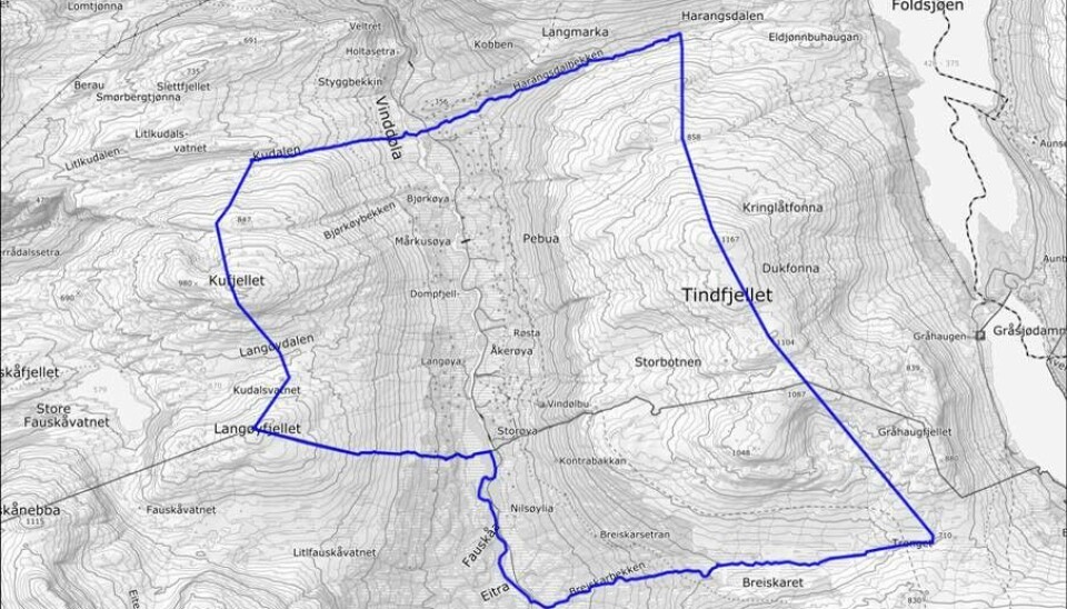 Vindøldalen utmarkslag sitt småviltjaktområde