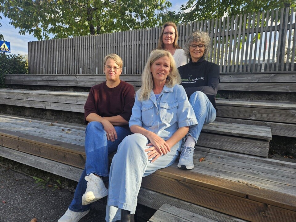 Gunhild Eidsli, Trine Glåmen, Elinor Bolme og Mona Rita Rønning er spente på Årets digitale Pårørendekonferanse i Surnadal.