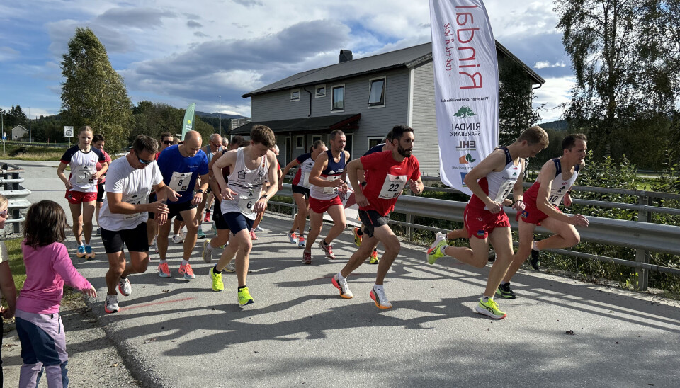 Konkurranseklassene startet løpet kl. 13.00 ved Torshall i Bolme, Rindal.