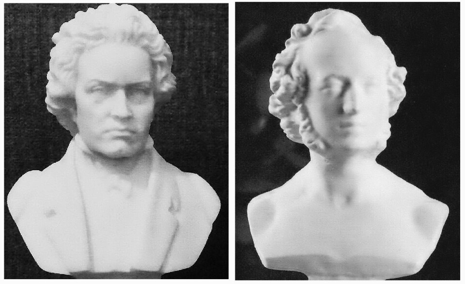 I eigne konsertavdelingar syng koret musikk av Beethoven (t.v.) og Mendelssohn.
