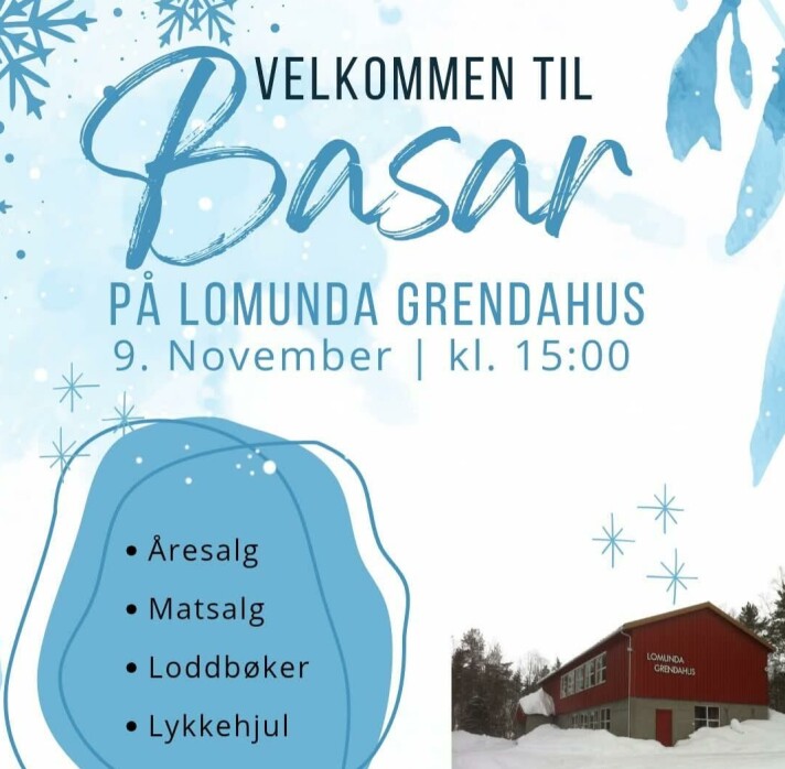 Basar på Lomunda grendahus