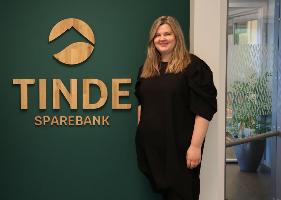 Christina Angvik Jensen hos Aktiv Eiendomsmegling har kontor hos Tinde Sparebank en dag i uken