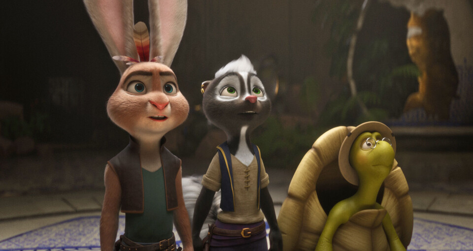 Store kinodagar Tre animerte dyrefigurer i en film.