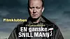 Alvorlig mann på filmplakat med teksten En ganske snill mann og Filmklubben.