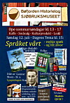 Plakat med sommerprogram for Bøfjorden Historielag og Sjøbruksmuseet med flere bokomslag og arrangementer.