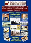 Plakat med tekst, bilder av båter og historiske motiver, samt informasjon om sommeraktiviteter ved Sjøbruksmuseet.