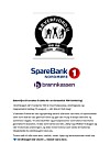 Jubileumsplakat for Bæverfjord IL med 100-årslogo og logoer fra SpareBank 1 Nordmøre og Brannkassen.