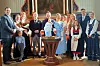 Dåpsbarnet Kasper Skjuleng Kattem med heile dåpsfølget!