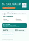 Turkis og hvit plakat om kurs i mestring av diabetes type 2 i Surnadal.