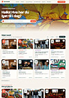 HalloSurnadals nettside med høstbanner og kort med lokale nyhetssaker.